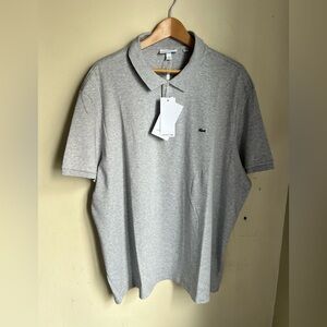 NWT Lacoste Light Grey Short-Sleeve Polo